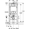 Инсталляция GEBERIT DUOFIX 458.103.00.1 UP100 для подвесного унитаза с кнопкой смыва DELTA 21 115.125.11.1 белый 115.125.11.11