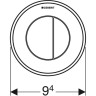 Кнопка смыва для унитаза GEBERIT TYPE 10 116.056.KK.1