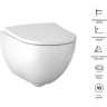 Комплект инсталляция GEBERIT DUOFIX SIGMA 500.301.KJ.A с подвесным унитазом ACANTO с сиденьем микролифт и клавишей