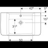 Раковина GEBERIT RENOVA NR.1 PLAN 1000x480 мм 122185000 + шкафчик 926*586*438 мм 869101000 122100000+869101000