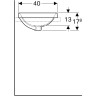 Раковина встраиваемая GEBERIT VARIFORM 40x55 см 500.719.01.2 без отверстия перелива
