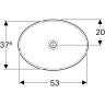 Раковина встраиваемая GEBERIT VARIFORM 40x55 см 500.719.01.2 без отверстия перелива