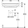 Шкафчик с раковиной GEBERIT MYDAY 1150x200x520 мм 824260000+245460600