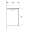 Тумба для комплекта GEBERIT SMYLE SQUARE 500.365.JR.1 54 см пекан
