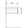 Тумба для комплекта GEBERIT XENO² 500.505.01.1 58 см белый
