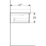 Тумба под двойную раковину GEBERIT ICON 840320000 120 см