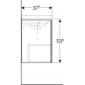 Тумба под раковину GEBERIT ACANTO 500.608.JL.2 45 см