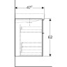 Тумба под раковину GEBERIT ICON 840362000 60 см
