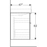 Тумба под раковину GEBERIT ICON 840377000 75 см