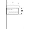 Тумба под раковину GEBERIT ICON 840292000 90 см платина 1 ящик