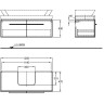 Тумба под раковину GEBERIT SILK 816022000 120 см