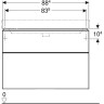 Тумба под раковину GEBERIT SMYLE SQUARE 500.354.JK.1 884х470 мм