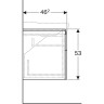 Тумба под раковину GEBERIT XENO² 500.518.00.1 120 см