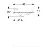 Тумба с раковиной GEBERIT SMYLE SQUARE 500.352.00.1-500.229.01.1 60 см белый 500.229.01.1+500.352.00.1