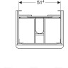 Тумба с раковиной GEBERIT SMYLE SQUARE 500.352.00.1-500.229.01.1 60 см белый 500.229.01.1+500.352.00.1