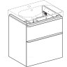 Тумба с раковиной GEBERIT SMYLE SQUARE 500.352.00.1-500.229.01.1 60 см белый 500.229.01.1+500.352.00.1
