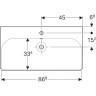 Тумба с раковиной GEBERIT SMYLE SQUARE 500.354.JR.1 90 500.251.01.1+ 500.354.JR.